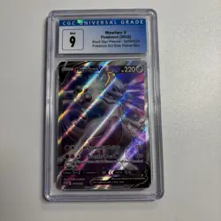 2022 Pokemon CGC 9 English Sword and Shield Black Star Promo Holo Mewtwo V #229 - Image 1