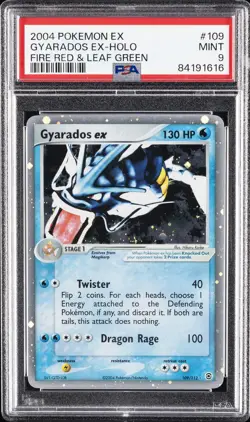 2004 POKEMON EX FIRE RED & LEAF GREEN #109 GYARADOS EX-HOLO PSA 9 - Image 1
