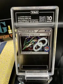 2015 Pokemon Japanese Rayquaza Spirit Link Holo Promo #126-XY-P TAG 10 POP 1 - Image 1