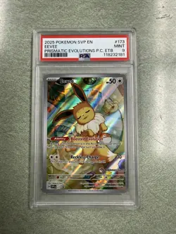 2025 SVP BLACK STAR PROMO #173 EEVEE PRISMATIC EVOLUTIONS Pokemon Center PSA 9 - Image 1