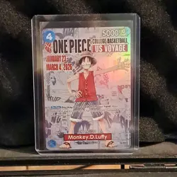 One Piece Card Game Monkey.D.Luffy P-055 College Basketball US Voyage - Image 1