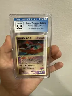 Sky-Splitting Deoxys Lenticular 3D Space Fissure's Japanese Pokemon Card CGC 5.5 - Image 1