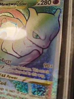 2022 Pokemon Go Mewtwo VSTAR Full Art Secret Card PSA 8 NM-MT #79 - Image 2