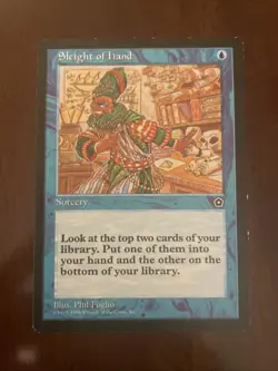 1x Sleight of Hand- Portal Second Age- MP- Mtg Magic The Gathering Card - Image 1