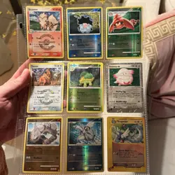 Vintage Pokemon 9-Card Reverse Holo Lot HP-Damaged - Image 1