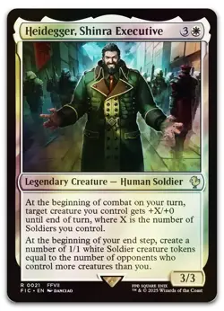 Heidegger, Shinra Executive (Surge Foil) #21 (NM) Final Fantasy FIC Magic MTG - Image 1