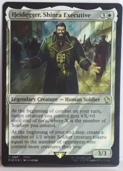 Heidegger, Shinra Executive [New, Near Mint] *Surge Foil* {Final Fantasy MTG} - Image 1