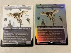 2 x mtg borderless Momo Friendly Flier, 1 foil, Avatar Last Airbender, unplayed - Image 1