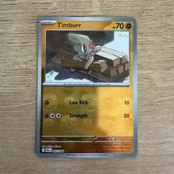 Pokemon Timburr 047/086 SV: Black Bolt Foil Master Ball English 2025 Card - Image 1