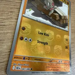 Pokemon Timburr 047/086 SV: Black Bolt Foil Master Ball English 2025 Card - Image 4