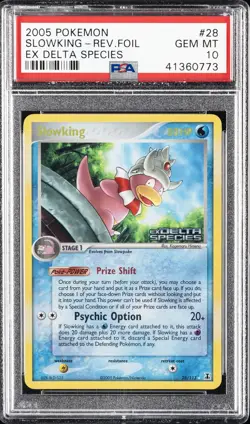 2005 POKEMON EX DELTA SPECIES #28 SLOWKING-REVERSE FOIL PSA 10 - Image 1