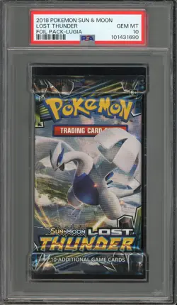 [PSA 10] Lost Thunder Booster Pack - Lugia Foil Sun & Moon English POKEMON - Image 1