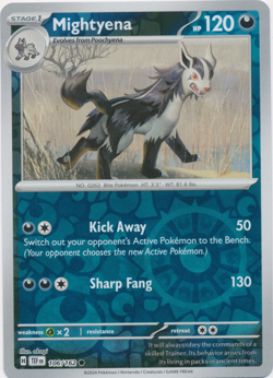 Mightyena 106/162 Temporal Forces Pokemon TCG Reverse Holo - Image 1
