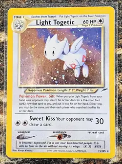 Pokemon 2002 Neo Destiny Light Togetic 15 Holo LP - Image 1