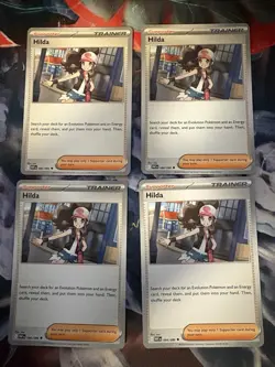 4x Hilda 084/086 Uncommon White Flare Pokemon TCG Playset NM Free Shipping - Image 1