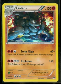 Pokemon GOLEM 45/83 - Generations - RARE HOLO - MINT - Image 1