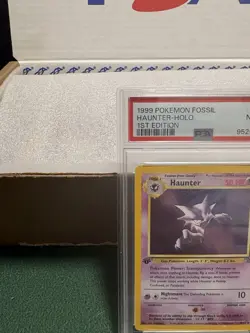 Pokemon TCG: Haunter 1st Edition Holo Rare #6/62 Fossil PSA 8, NM-MT - Image 2