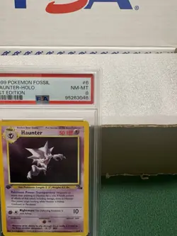Pokemon TCG: Haunter 1st Edition Holo Rare #6/62 Fossil PSA 8, NM-MT - Image 3