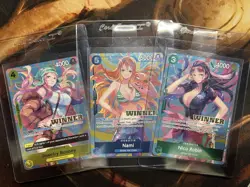 Nico, Nami, Bonney (Heroines Battle Winner Pack) One Piece TCG (All Will PSA 10) - Image 1