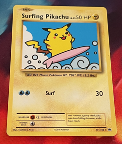 Surfing Pikachu - 111/108 - XY Evolutions - Pokemon Card - LP - Image 1