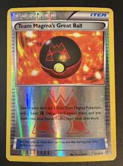 Team Magma's Great Ball Reverse Holo Card 31/34 Double Crisis MP Pokemon TCG - Image 1