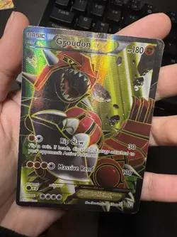 Pokemon Groudon EX Ultra Rare Holo Full Art XY Primal Clash 150/160 Card - Image 1