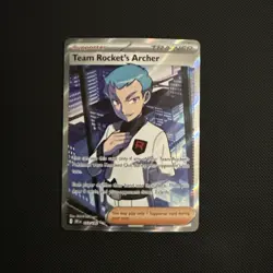 Pokemon TCG Team Rockets Archer Ultra Rare Full Art Card 223/182 Destined Rivals - Image 1