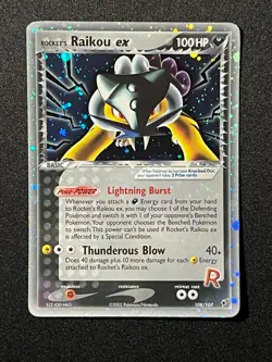 Rocket's Raikou ex 108/107-Secret Rare Holo- Pokemon 2005 Ex Deoxys -NM - Image 2