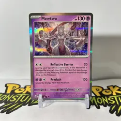 Pokemon Mewtwo 150/165 Scarlet & Violet 151 SV Holo Rare TCG Card NM - Image 1
