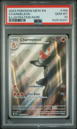 2023 POKEMON MEW EN-151 #169 CHARMELEON ILLUSTRATION RARE PSA 10 - Image 1