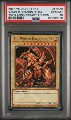 PSA 10 Winged Dragon of Ra #EN003 - Yu-Gi-Oh! 25th Anniversary - GEM MINT - Image 1