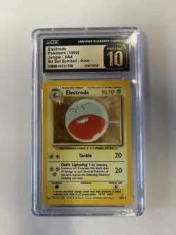 1999 Pokemon Jungle #2 Electrode NO SYMBOL ERROR Holo Rare Pristine 10 Pop 2 - Image 1