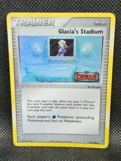 Pokemon Glacia’s Stadium Ex Power Keepers Reverse Stamped Holo 76/108 Played - Image 1