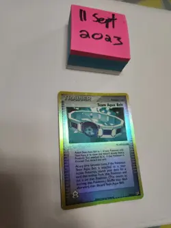 Trainer Pokemon Tool Card Team Aqua Belt 76/95 Reverse Holo Foil NM/ENG - Image 1