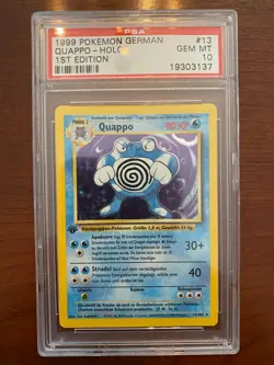 1999 Pokemon First edition Base Set PSA 10 German Quappo | Poliwrath - Image 1