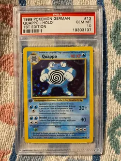 1999 Pokemon First edition Base Set PSA 10 German Quappo | Poliwrath - Image 2