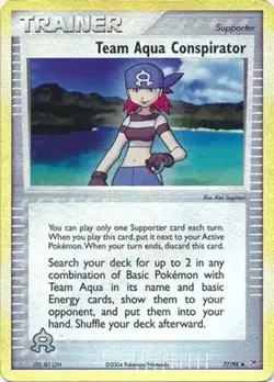 Team Aqua Conspirator - 77/95 - Pokemon Ex Team Magma vs. Aqua Reverse Holo NM - Image 1