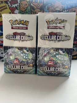 Pokemon TCG Stellar Crown Half Booster Box (18 Packs) - New & Sealed x2 - Image 1