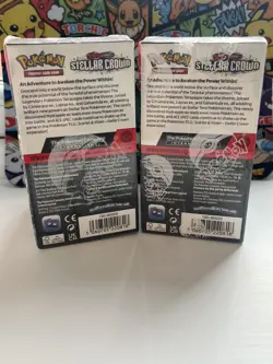 Pokemon TCG Stellar Crown Half Booster Box (18 Packs) - New & Sealed x2 - Image 2