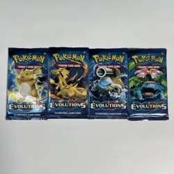 POKEMON TCG XY EVOLUTIONS - 4x Booster Packs - Complete Art Set - Factory Sealed - Image 1