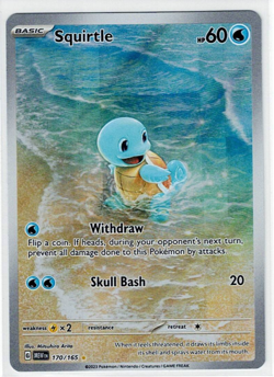 Squirtle 170/165 Illustration Rare - Scarlet & Violet 151 - Pokemon TCG - NM - Image 1