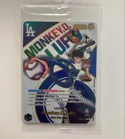 Monkey D. Luffy Dodgers Collaboration Promo Card Sealed One Piece OP Card Game - Image 1