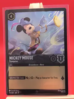 Mickey Mouse - Trumpeter 172/204 Foil Super Rare Fabled Disney Lorcana Card - Image 1