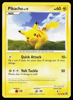 Pikachu 70/100 Common Majestic Dawn Pokemon Card - Image 1