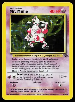 Mr. Mime 6/64 Holo Rare Jungle Pokemon Card - Image 1