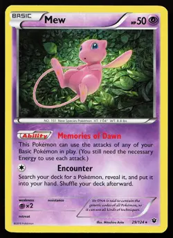 Mew 29/124 Holo Rare XY Fates Collide Pokemon Card - Image 1