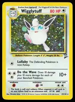Wigglytuff 19/130 Holo Rare Base Set 2 Pokemon Card - Image 1