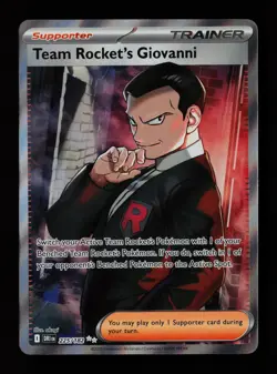 Team Rocket's Giovanni 225/182 Ultra Rare SV10: Destined Rivals Pokemon Card - Image 1