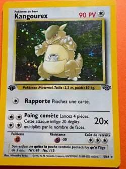 1st Edition Kangaskhan 5/64 Jungle Holo Rare Pokemon Card French version - Image 3