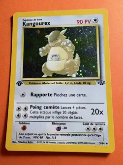 1st Edition Kangaskhan 5/64 Jungle Holo Rare Pokemon Card French version - Image 4